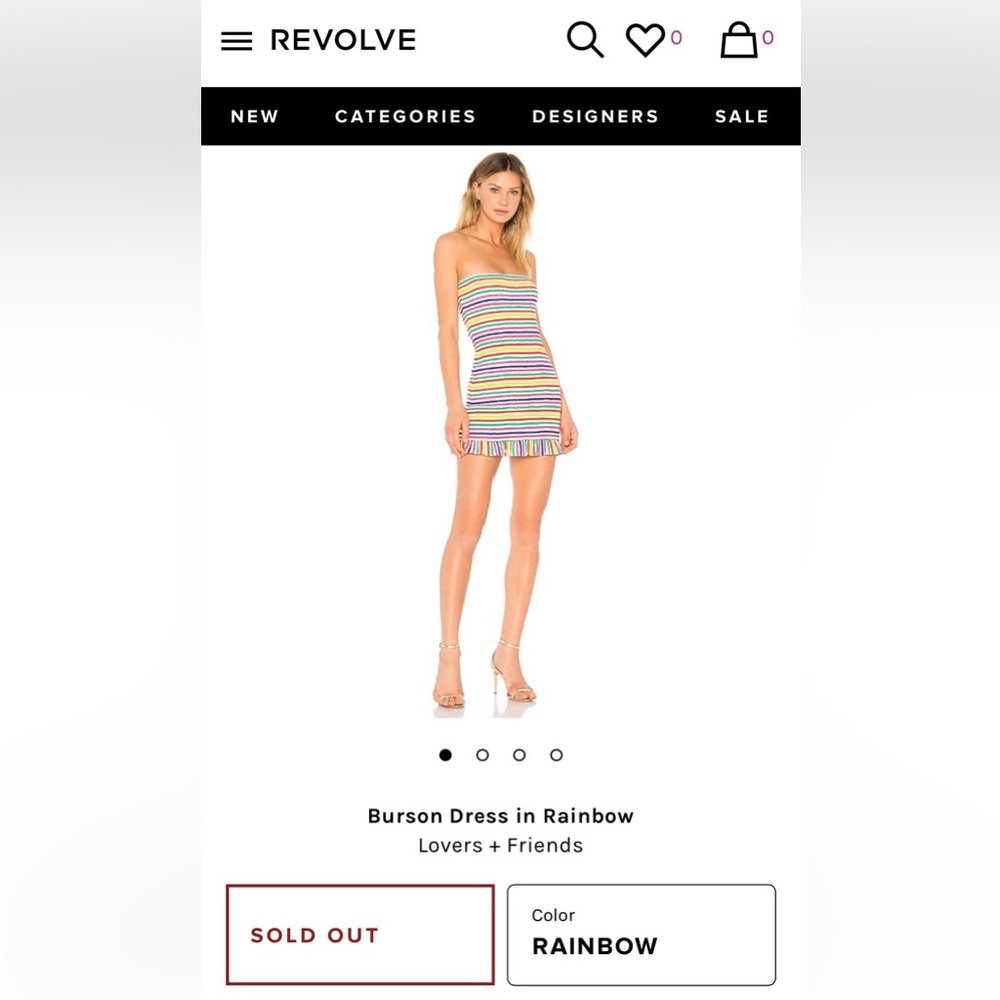 Lovers + Friends Burson Dress in Rainbow